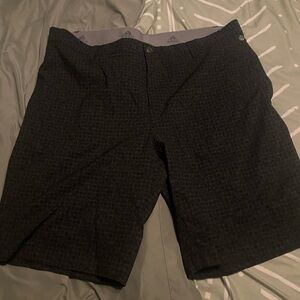 Men's Adidas Black Patterned Golf Shorts